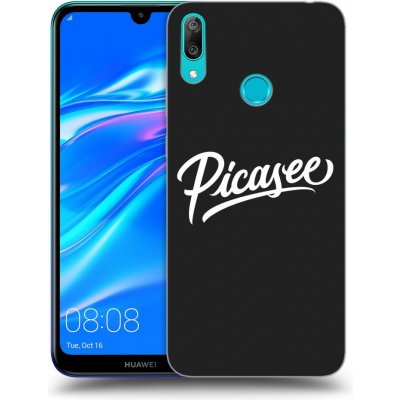 Pouzdro Picasee silikonové Huawei Y7 2019 - Picasee - White černé – Zbozi.Blesk.cz