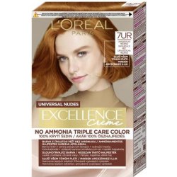 L'Oréal Paris Excellence Creme Triple Protection barva na vlasy na barvené vlasy na všechny typy vlasů 7UR Universal Copper 48 ml