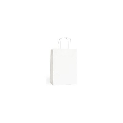 Papírová taška bílá 180x80x240mm – Zboží Mobilmania