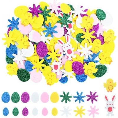 Bekecidi 100 kusů samolepicích pěnových samolepek s motivem jedlíka, samolepicích samolepek z EVA – Zboží Dáma