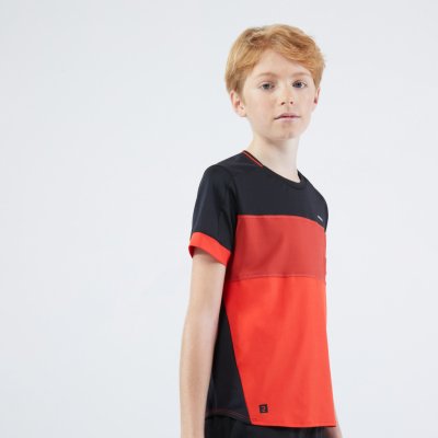 Artengo chlapecké tenisové tričko TTS500 Dry černo-červené – Zboží Mobilmania
