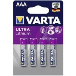 Varta Ultra Lithium 4ks AAA 6103301404 – Zbozi.Blesk.cz