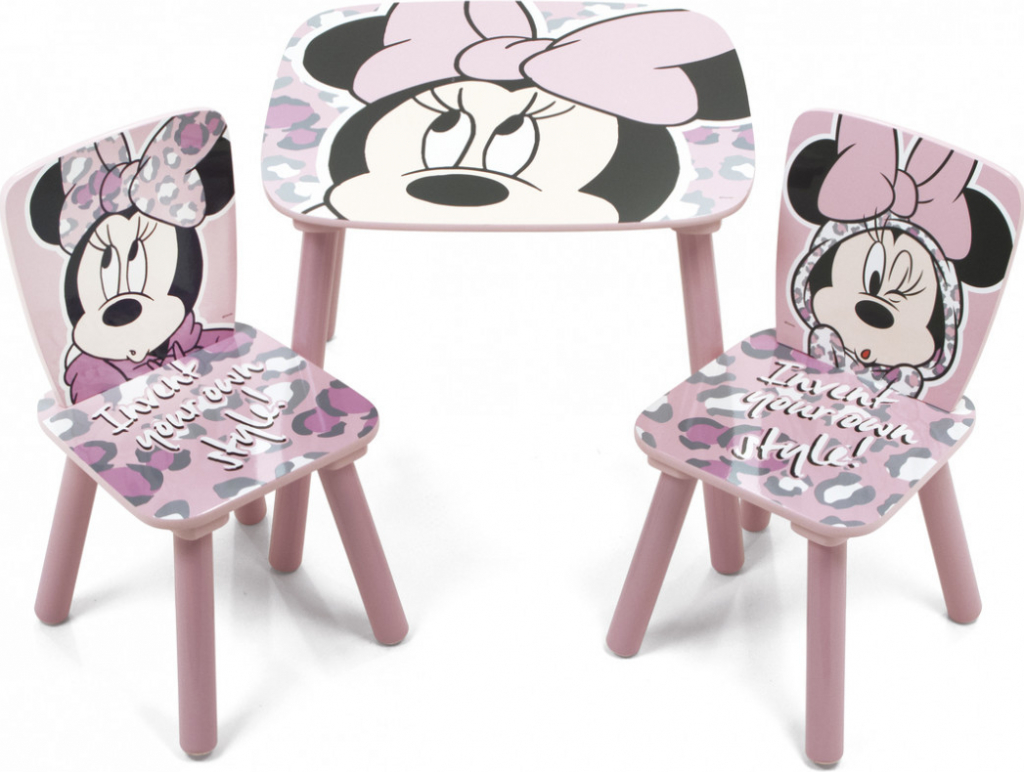 Forclaire dětský stůl s židlemi Minnie Mouse růžový od 1 859 Kč - Heureka.cz