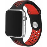 Bomba Sportovní silikonový řemínek pro Apple Watch Velikost ciferníku Apple watch: 38/40/41mm, Barva řemínku: Černá - červená SN10-38_41MM-BLACK_RED – Zboží Mobilmania