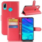 Pouzdro Litchi PU kožené peněženkové Huawei Y7 (2019) - červené – Zboží Mobilmania