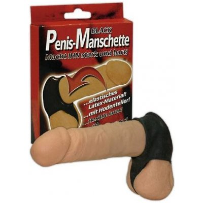Penis Manschette Black Latexový návlek na penis a varlata – Zboží Mobilmania