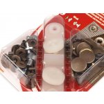 Knoflíky stiskací s pérkem Wuk Ø15 mm na středně silné látky Varianta: 1 staromosaz, Balení: 1 karta – Zboží Mobilmania