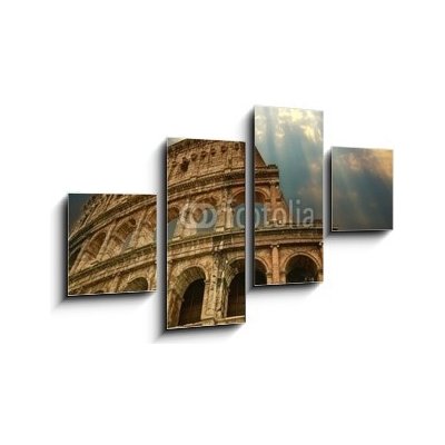 Obraz 4D čtyřdílný - 100 x 60 cm - Great Colosseum in Rome Velké koloseum v Římě – Zboží Mobilmania