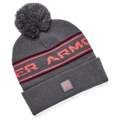 Under Armour Halftime Fleece Pom Zimní golfová čepice Šedá/Červená – Hledejceny.cz
