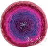 Příze Pletací / háčkovací příze Vlna-Hep FLOXY 9942 růžovo-fialová, melírovaná (duhová), efektní 250g/1000m