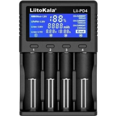 LiitoKala Lii-PD4, 1-4x pro Li-Ion, Li-pol, Ni-MH 1-3x Ni-Cd – Zboží Živě
