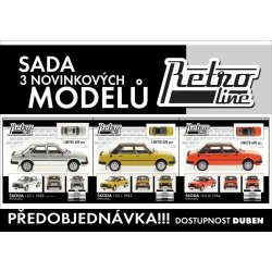 Škoda 120 LS 125 L 130 L sada 3 modelů 1:43