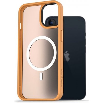 Pouzdro AlzaGuard Matte Case Compatible with MagSafe iPhone 13 žluté