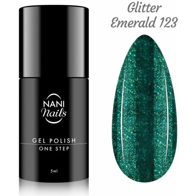NANI gel lak One Step Glitter Emerald 5 ml – Zboží Mobilmania
