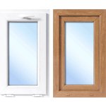 OknaDvereNaMiru.cz Plastové okno sklopné, zlatý dub / bílá, 40x80 cm – Hledejceny.cz