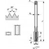 Závitník Bučovice Tools Závitník strojní M12x1 HSS 2N přímá drážka s lamačem třísek PN8/1 - BU108-123