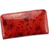 Peněženka Esma flower luxusní dámská kožená peněženka červená