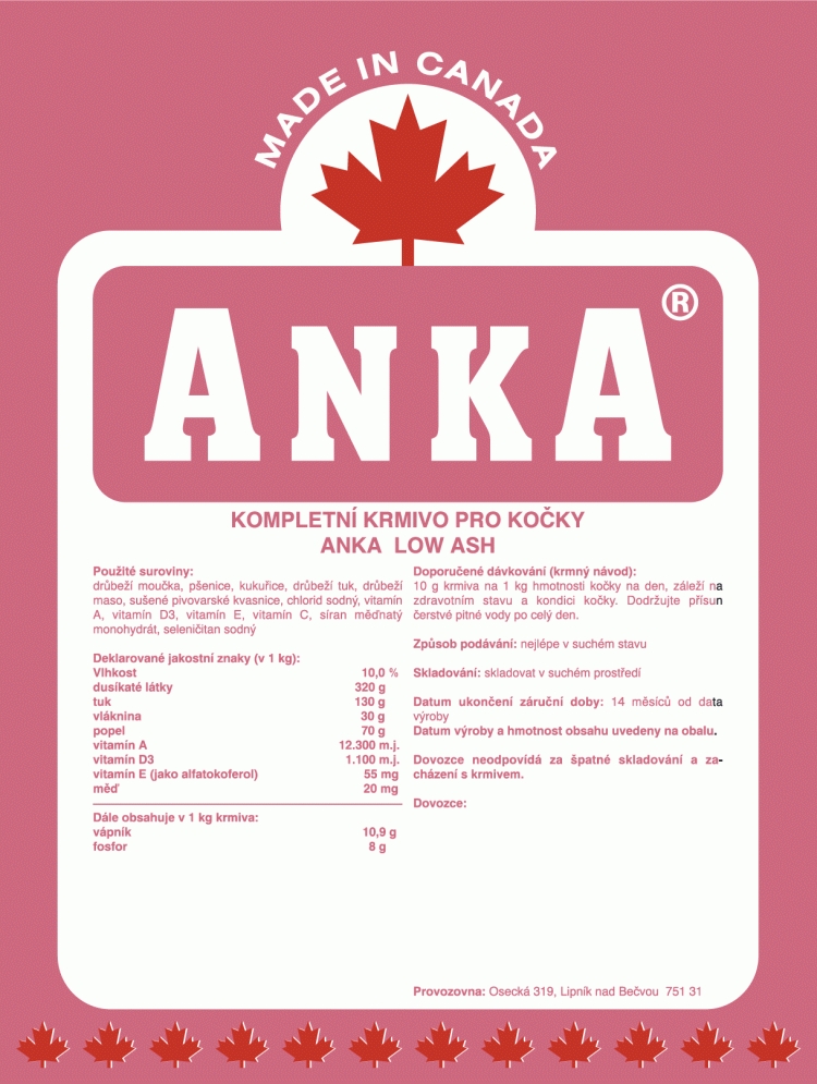Anka Cat Low Ash 20 kg