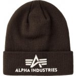 Alpha Industries čepice zimní beanie hnědá – Hledejceny.cz