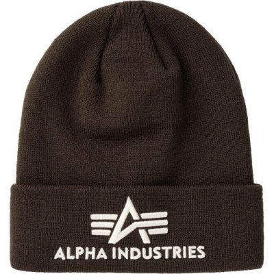 Alpha Industries čepice zimní beanie hnědá – Hledejceny.cz