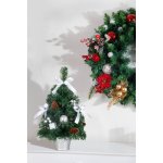 MagicHome vánoční stromeček, zdobený, stříbrný, mašle, 40 cm – Hledejceny.cz