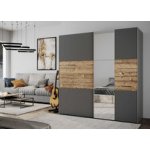 Casarredo Bismark 200 Lux grafit / smrk alpský + zrcadlo – Zboží Mobilmania