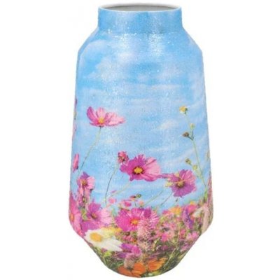 Veliká modrá kovová váza s květy Jullie Jolly blue L - 20*20*39 cm - daan kromhout – Hledejceny.cz
