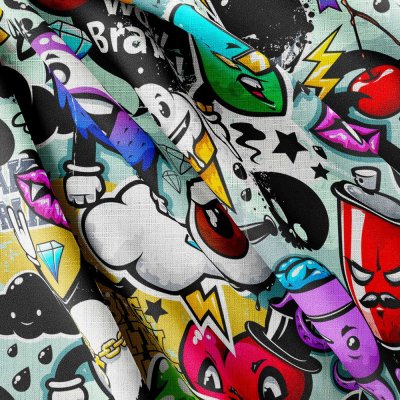 IMPAR Strukturovaná tkanina – Graffiti – Hledejceny.cz