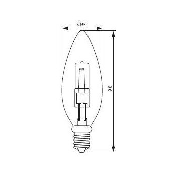 Kanlux Halogenová žárovka E14 28W 370lm CDH CL