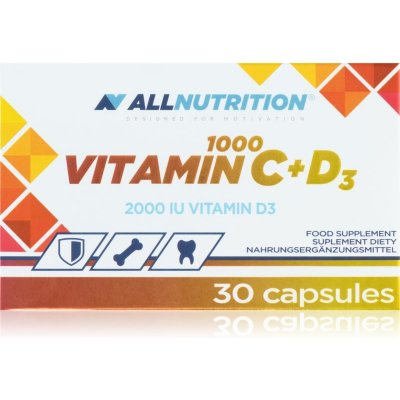 Allnutrition Vitamin C 1000 + D3 30 kapslí – Hledejceny.cz