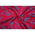 Brokát Japonsko, modro-červený – Zboží Dáma