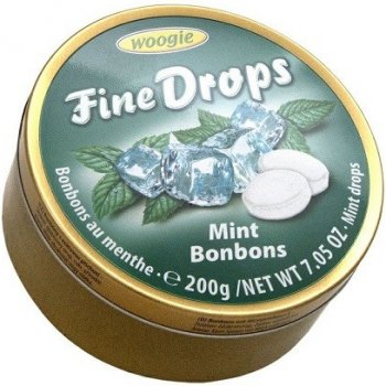 Woogie Fine Drops Mint bonbóny v kovové krabičce 200 g od 49 Kč - Heureka.cz
