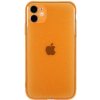 Pouzdro a kryt na mobilní telefon Apple Pouzdro AppleKing měkké transparentní se třpytkami iPhone 11 - oranžové