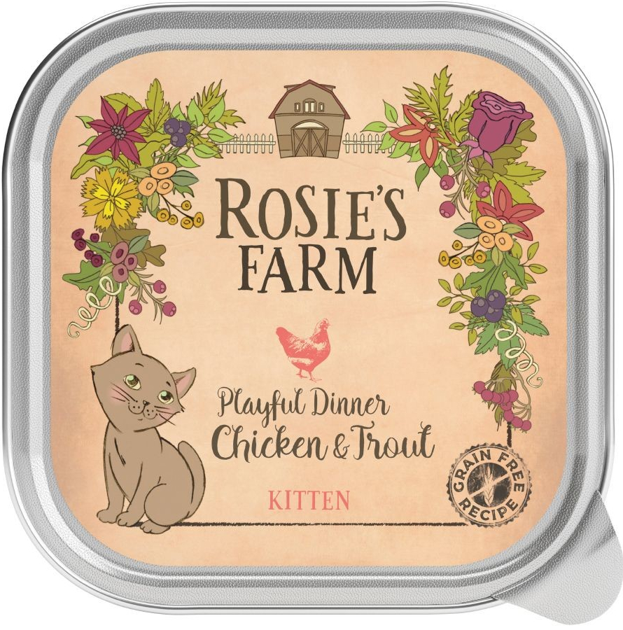 Rosies Farm Kitten Kuře & sardinky 16 x 100 g