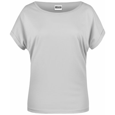 James & Nicholson Dámské tričko z biobavlny silver gray – Zboží Mobilmania