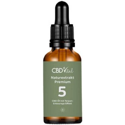 Vital CBD konopný olej přírodní premium 1500 mg 5% 30 ml