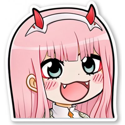 Darling in the Franxx Samolepka Zero Two Smile – Zboží Živě