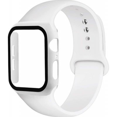 Bomba 3v1 Ochranné pouzdro + Silikonový řemínek pro Apple Watch Bílá, Velikost Apple Watch jednotlivě: 38MM IW07_WHITE-38MM – Zboží Mobilmania