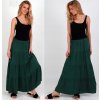 Dámská sukně Fashionweek dlouhá maxi letní španělská sukně ze vzdušného materiálu s volánky ZIZI266 mořská zelená