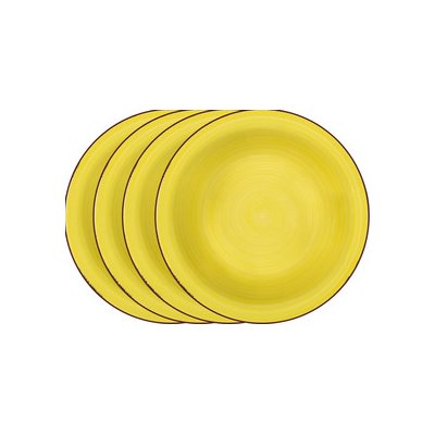 LAMART Set hlubokých žlutých talířů HAPPY 4 ks – Zboží Mobilmania