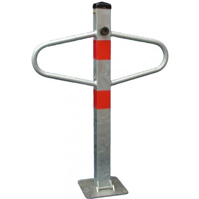 Parkovací zábrana - zahrazovací sloupek, motýlek, sklopný, pozink – Sleviste.cz