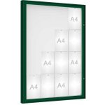 PROCITY Venkovní vitrína model 1000, 16 x A4, plexi, zelená | Zboží Auto