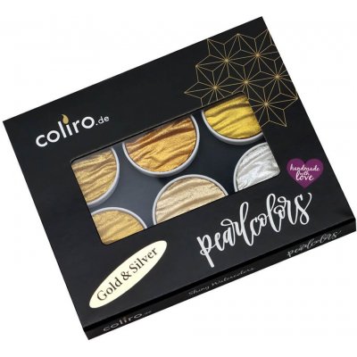 Coliro Pearlcolors Akvarelové barvy Gold & Silver, sada 6 ks – Hledejceny.cz