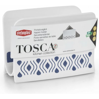 STEFANPLAST Plastový stojánek na ubrousky Tosca bílý/modrý – Zboží Živě