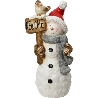 Vánoční dekorace sněhulák 18,6x12x34,5 cm