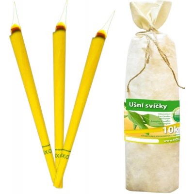Hoxi Ušní svíčky v plátěném pytlíku bez esenciálních olejů 10 ks – Zboží Dáma