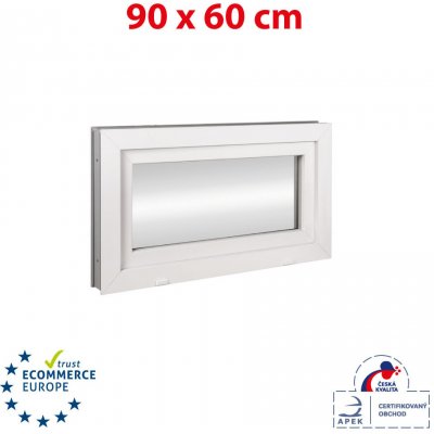 Okna Hned Plastové okno 90x60 cm bílé sklopné – HobbyKompas.cz