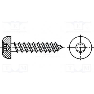 BOSSARD 3366850 Vrut; do dřeva; 5x35; Hlava: válcová; Torx®; TX20; kalená ocel – Hledejceny.cz