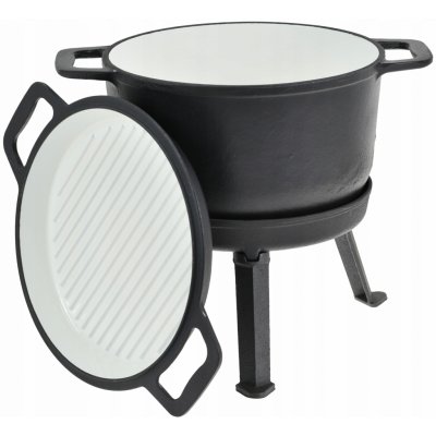 Rossner Myslivecký kotlík 10 litrů 3v1 MK602, litinový hrnec, litinová pánev – Hledejceny.cz