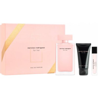 Narciso Rodriguez For Her EDP 100 ml + tělové mléko 50 ml + EDP 10 ml dárková sada – Hledejceny.cz